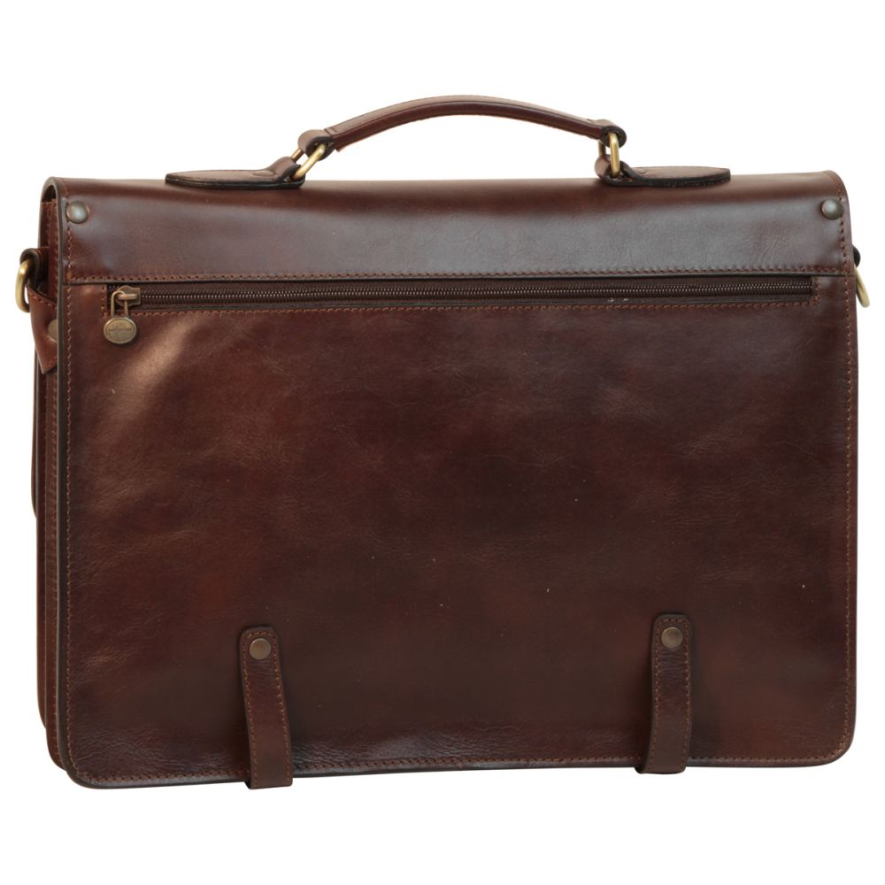 Archivio Buckle Briefcase — Full-Grain Calfskin