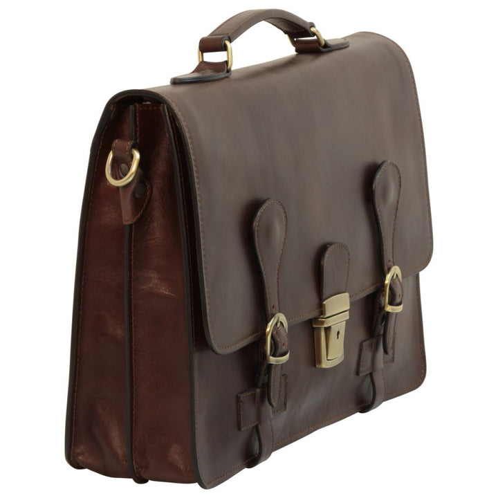 Archivio Buckle Briefcase — Full-Grain Calfskin