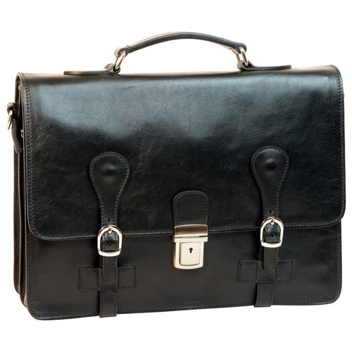 Archivio Buckle Briefcase — Full-Grain Calfskin