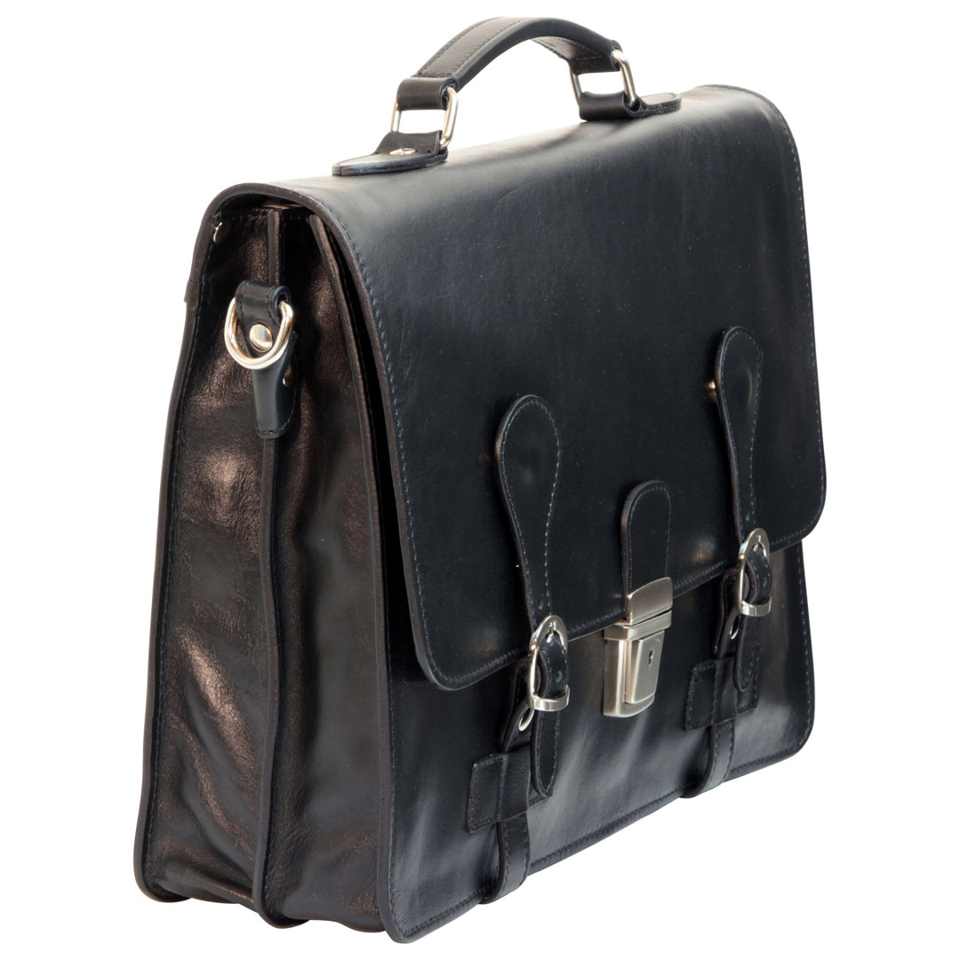 Archivio Buckle Briefcase — Full-Grain Calfskin