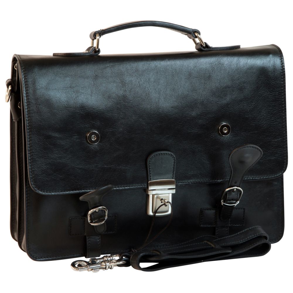 Archivio Buckle Briefcase — Full-Grain Calfskin