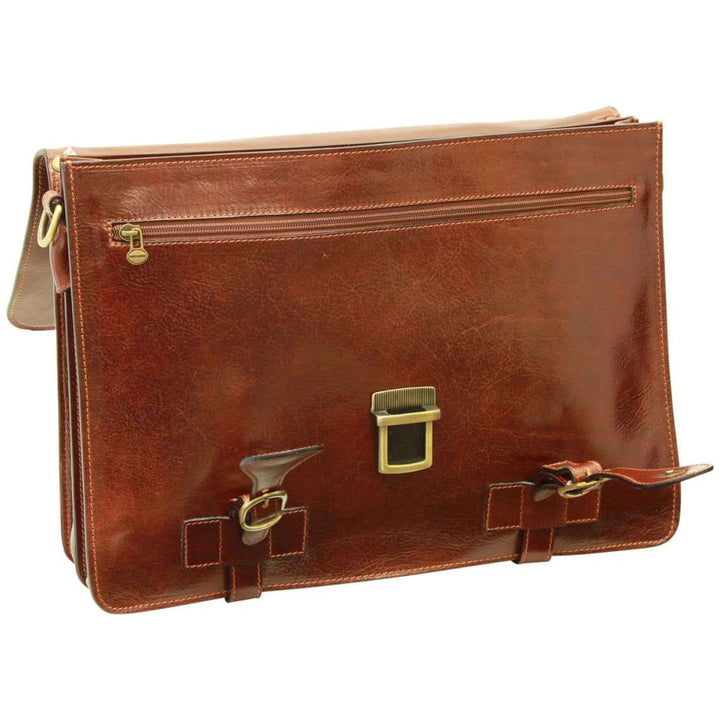 Archivio Buckle Briefcase — Full-Grain Calfskin