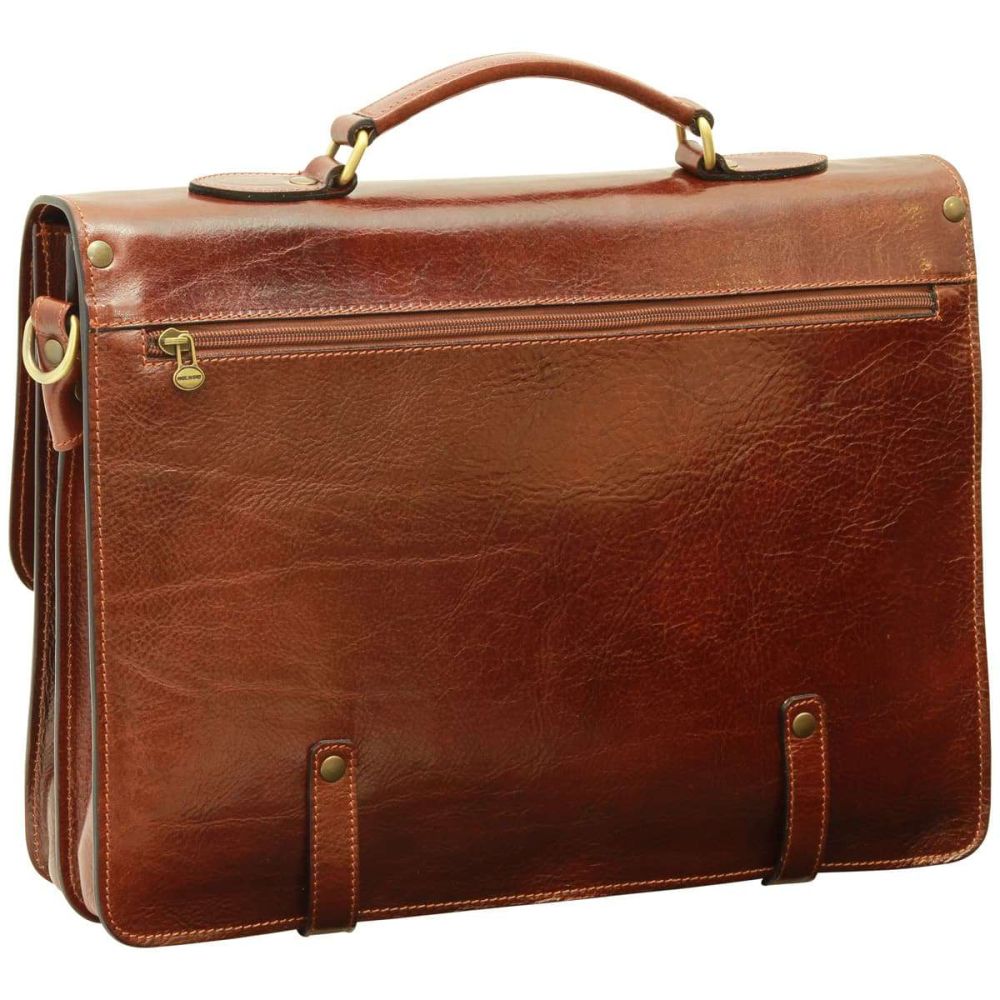 Archivio Buckle Briefcase — Full-Grain Calfskin