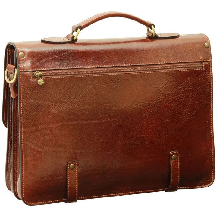 Archivio Buckle Briefcase — Full-Grain Calfskin