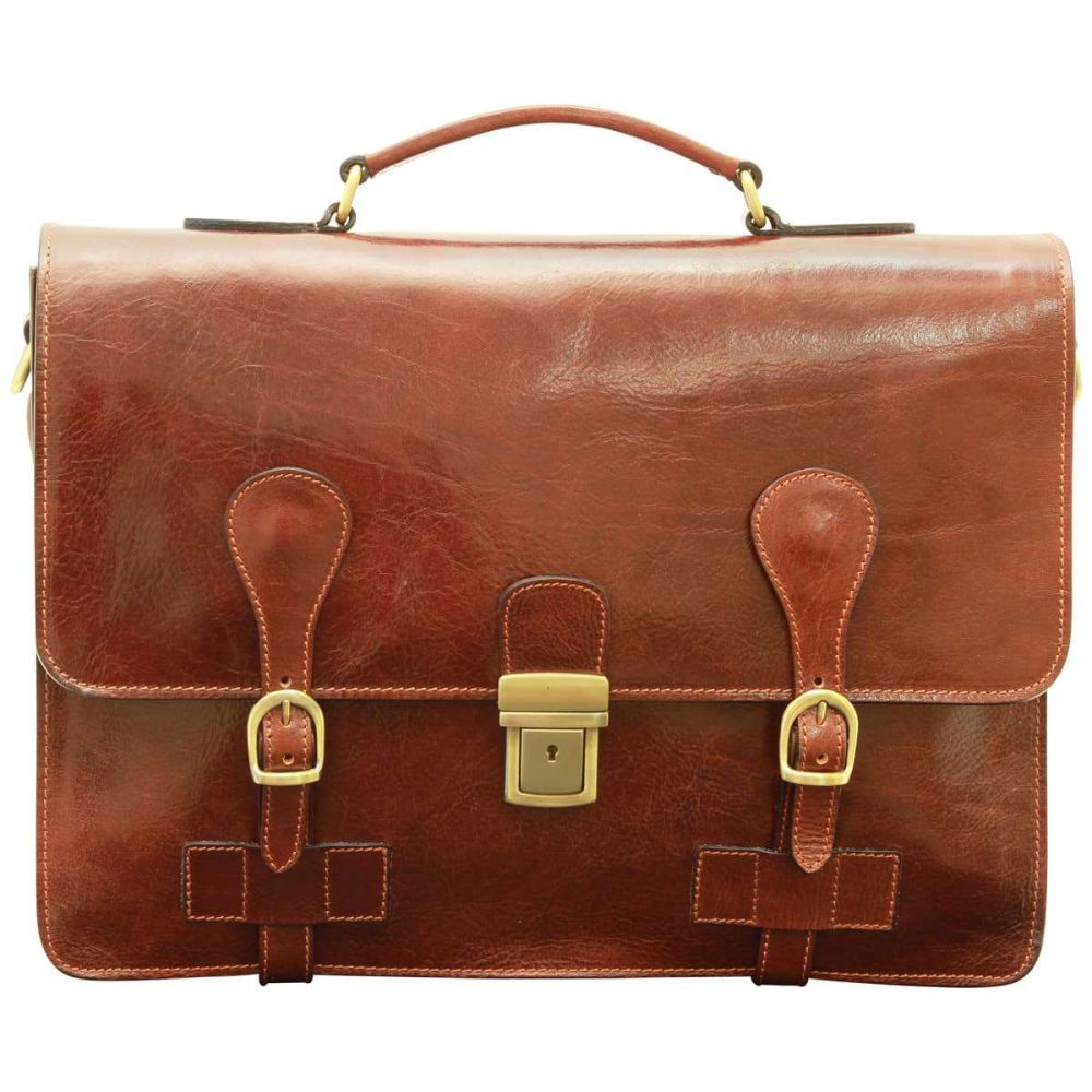 Archivio Buckle Briefcase — Full-Grain Calfskin