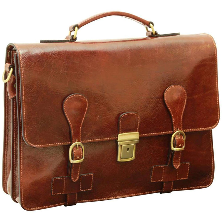 Archivio Buckle Briefcase — Full-Grain Calfskin