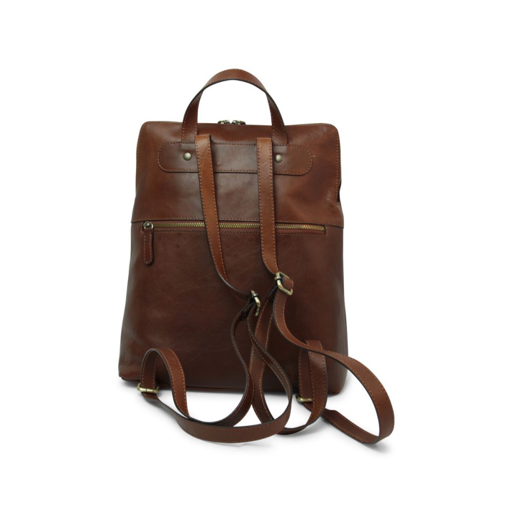 Castello Leather Backpack — Full-Grain Italian Leather